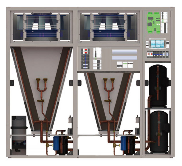 Κλιματιστικά μηχανήματα ακρίβειας 40KW R410A για την εργαστηριακή σταθερή θερμοκρασία 3